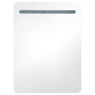 vidaXL LED koupelnová skříňka se zrcadlem betonově šedá 60x11x80 cm