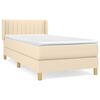 vidaXL Box spring postel s matrac&iacute; kr&eacute;mov&aacute; 100 x 200 cm textil