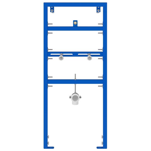 vidaXL Podpora na zeď do koupelny Modrá 50 x 17.5 x 136 cm Ocel