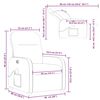 vidaXL Elektrick&eacute; mas&aacute;žn&iacute; polohovac&iacute; křeslo světle &scaron;ed&eacute; textil