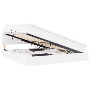 vidaXL Postel s &uacute;ložn&yacute;m prostorem a LED osvětlen&iacute;m s LED Světle &scaron;ed&aacute;