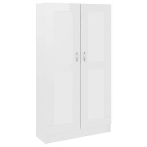 vidaXL Knihovna b&iacute;l&aacute; vysok&yacute; lesk 82,5 x 30,5 x 150 cm kompozitn&iacute; dřevo