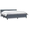 vidaXL Box spring postel s matrac&iacute; tmavě &scaron;ed&aacute; 180x210 cm samet