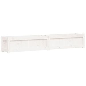 vidaXL Zahradn&iacute; truhl&iacute;k b&iacute;l&yacute; 180 x 31 x 31 cm masivn&iacute; borov&eacute; dřevo