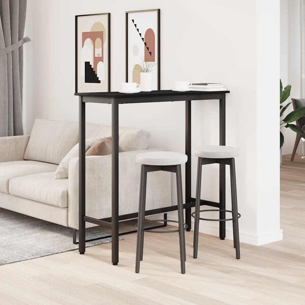 vidaXL stůl Čern&yacute; dub 100 x 40 x 100,5 cm Inžen&yacute;rsk&eacute; dřevo a ocel