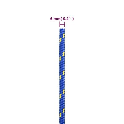 vidaXL Lodní lano modré 6 mm 50 m polypropylen