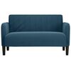 vidaXL Loveseat Sofa modr&aacute; 109 cm samet