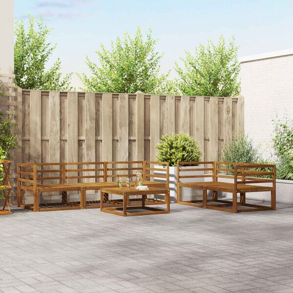 vidaXL Venkovn&iacute; pohovkov&aacute; souprava 6 pcs Př&iacute;rodn&iacute;