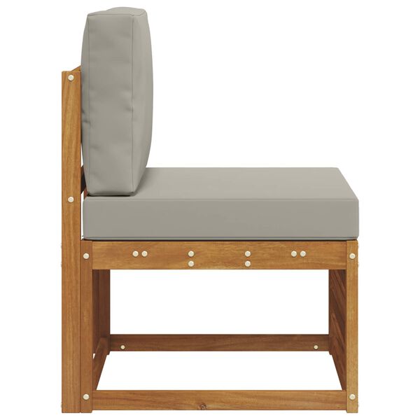 vidaXL Venkovn&iacute; středn&iacute; pohovka Masivn&iacute; ak&aacute;tov&eacute; dřevo Př&iacute;rodn&iacute;