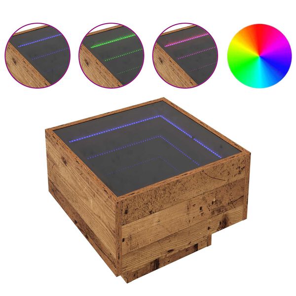 vidaXL Konferenčn&iacute; stolek Star&eacute; dřevo 40 x 40 x 30 cm Kompozitn&iacute; dřevo