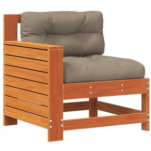 vidaXL Zahradn&iacute; pohovka s područkou a podu&scaron;kou voskově hněd&aacute; borovice