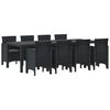 vidaXL Zahradn&iacute; j&iacute;deln&iacute; souprava 9 pcs Antracit Polypropylen