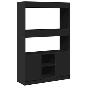 vidaXL Skř&iacute;ň highboard čern&aacute; 92 x 33 x 140 cm kompozitn&iacute; dřevo