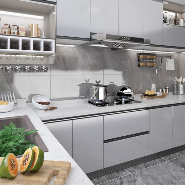 vidaXL Samolepící tapeta na nábytek stříbrná vysoký lesk 500x90 cm PVC