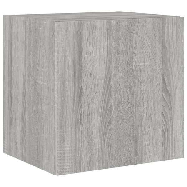 vidaXL N&aacute;stěnn&aacute; TV skř&iacute;ňka s LED osvětlen&iacute;m &scaron;ed&aacute; sonoma 40,5x35x40 cm