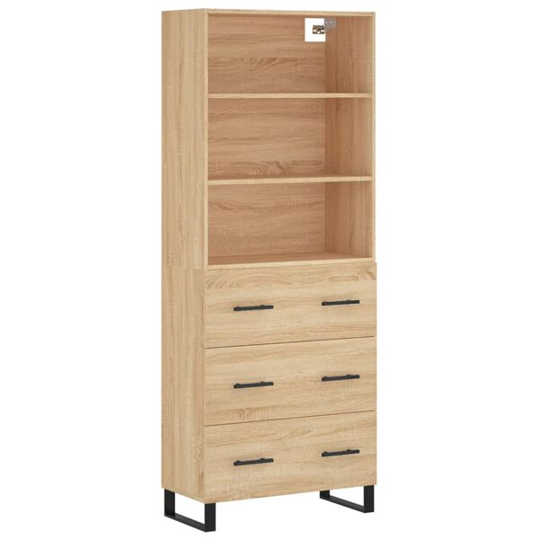 vidaXL Skř&iacute;ň highboard dub sonoma 69,5 x 34 x 180 cm kompozitn&iacute; dřevo
