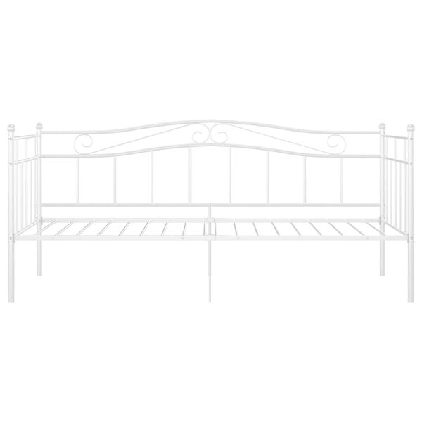 vidaXL Rám postele/pohovky bílý kovový 90 x 200 cm