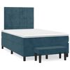 vidaXL Box spring postel s matrac&iacute; tmavě modr&aacute; 120 x 200 cm samet