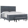 vidaXL Postel s boxspringem s čelo Tmavě &scaron;ed&aacute; 200 x 180 cm samet