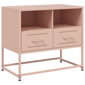 vidaXL TV skř&iacute;ňka růžov&aacute; 68 x 39 x 60,5 cm ocel