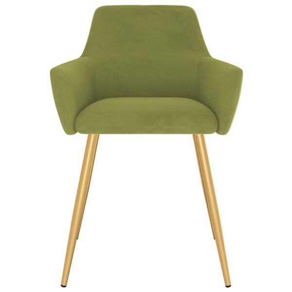 vidaXL J&iacute;deln&iacute; židle 4 ks světle zelen&eacute; samet