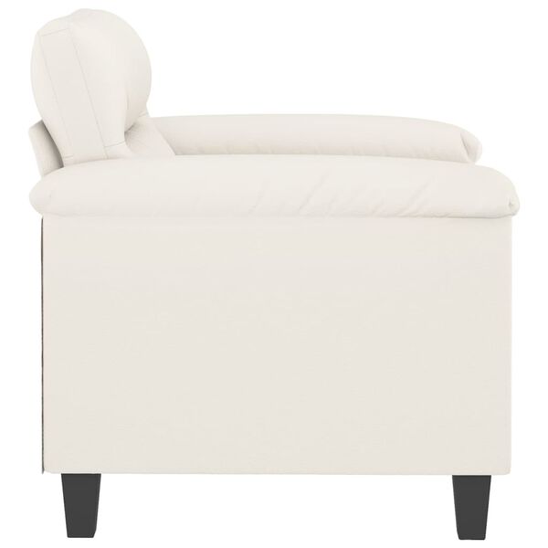 vidaXL Křeslo kr&eacute;mov&eacute; 60 cm uměl&aacute; kůže