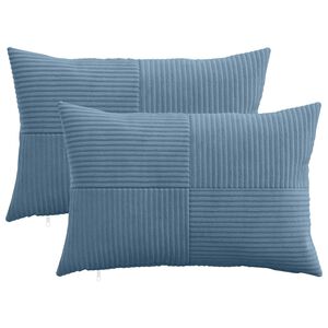 vidaXL Povlak na pol&scaron;t&aacute;ř 2 pcs ALMELO Modr&aacute; 30 x 50 cm man&scaron;estr