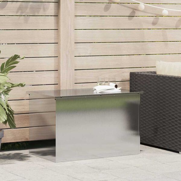 vidaXL Venkovní úložná krabice Stříbrná 80 x 50,5 x 50 cm Ocel