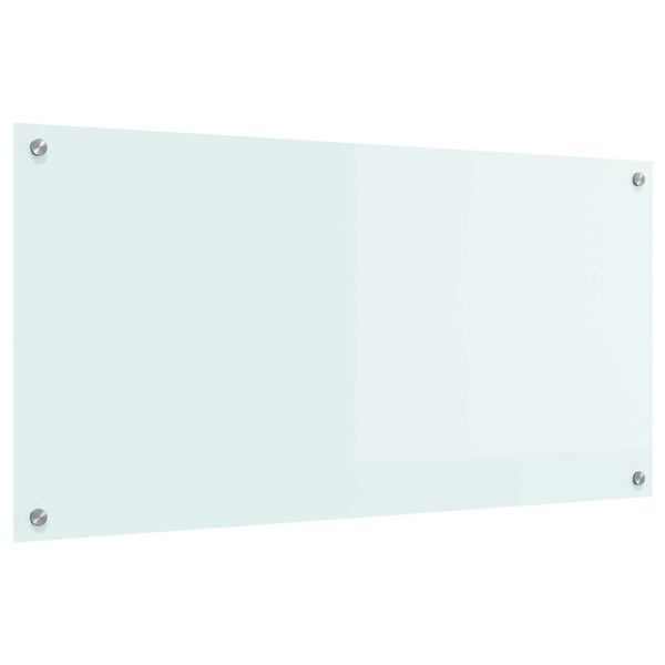 vidaXL Kuchyňsk&aacute; z&aacute;stěna B&iacute;l&aacute; 100 x 50 cm tvrzen&eacute; sklo