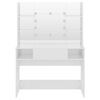 vidaXL Kosmetický stolek s LED světly 100x40x135 cm MDF zářivě bílý