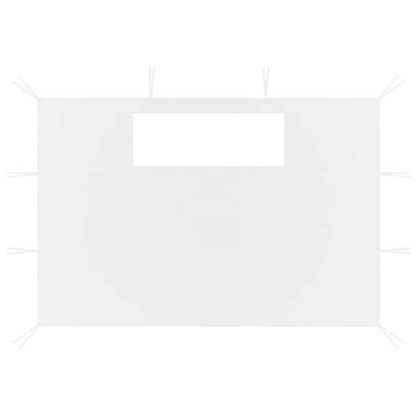 vidaXL Bočn&iacute; stěny k party stanu s okny 2 ks b&iacute;l&eacute;