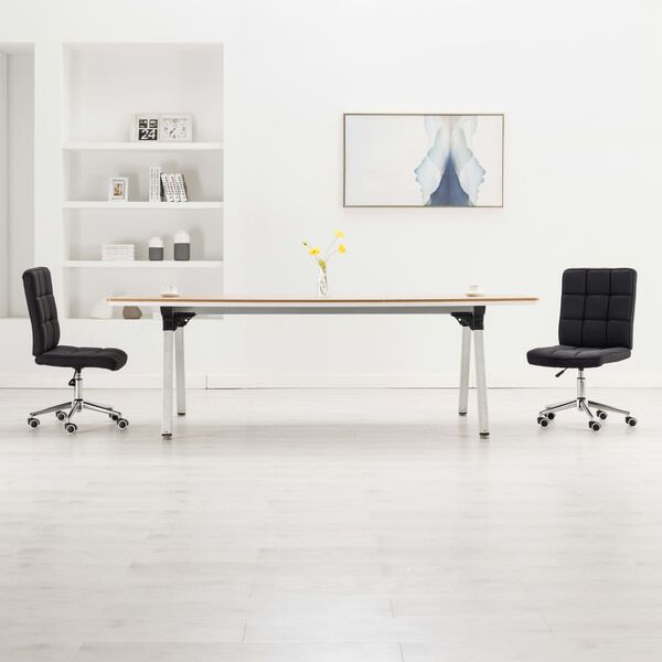 vidaXL J&iacute;deln&iacute; židle 2 ks čern&eacute; textil