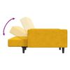 vidaXL 2m&iacute;stn&aacute; rozkl&aacute;dac&iacute; pohovka žlut&aacute; samet