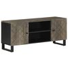 vidaXL TV skř&iacute;ňka čern&aacute; 105x33x46 cm masivn&iacute; mangovn&iacute;kov&eacute; dřevo