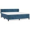 vidaXL Box spring postel s matrac&iacute; tmavě modr&aacute; 180x200 cm samet