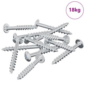 vidaXL &Scaron;roub 7792 pcs Stř&iacute;brn&aacute; 9,8 x 35 mm Železo