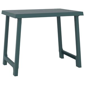 vidaXL Kempingov&yacute; stůl zelen&yacute; 79 x 56 x 64 cm PP vzhled dřeva
