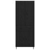 vidaXL Vysok&yacute; bufet se z&aacute;suvkou 2 pcs Čern&yacute; dub kompozitn&iacute; dřevo