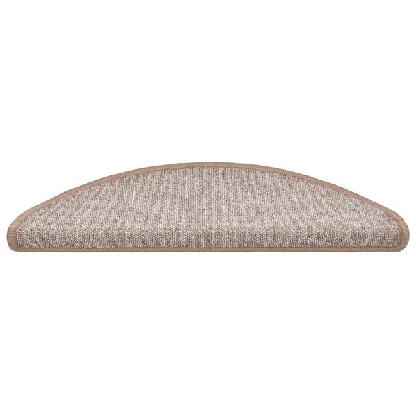 vidaXL Schodov&eacute; rohože 30 ks 56 x 17 x 3 cm světle hněd&eacute; půlkulat&eacute;