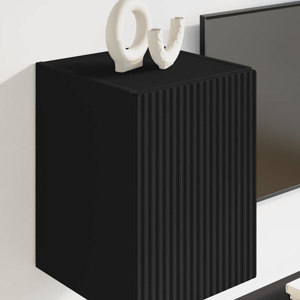 vidaXL TV wall cabinet N&aacute;stěnn&yacute; Čern&aacute; 30 x 31 x 40 cm kompozitn&iacute; dřevo