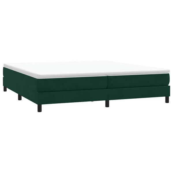 vidaXL Postel Box Spring bez matrace tmavě zelen&aacute; 200x210 cm samet