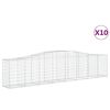 vidaXL Klenut&eacute; gabionov&eacute; ko&scaron;e 10ks 400x50x80/100 cm pozinkovan&eacute; železo