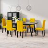 vidaXL J&iacute;deln&iacute; židle 6 ks žlut&eacute; samet