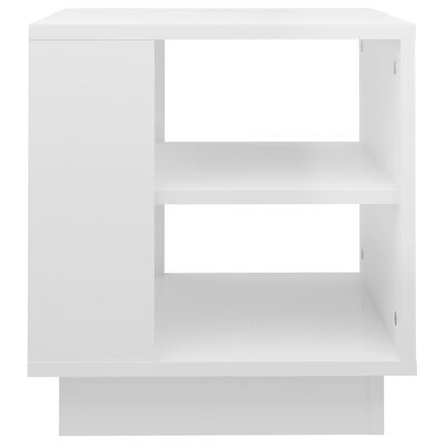 vidaXL Konferenční stolek bílý lesklý 40 x 40 x 43 cm kompozitní dřevo