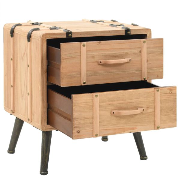 vidaXL Noční stolek z masivního jedlového dřeva 50 x 35 x 57 cm