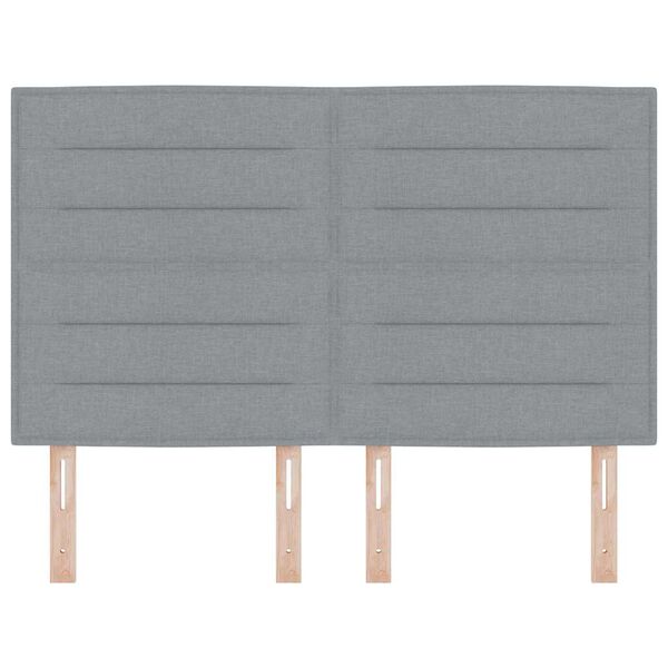 vidaXL Čelo postele s čelo Světle &scaron;ed&aacute; 144 cm Uměl&aacute; kůže