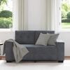 vidaXL Loveseat Sofa Tmavě &scaron;ed&aacute; 160x77x82 cm samet