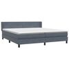 vidaXL Box spring postel s matrac&iacute; tmavě &scaron;ed&aacute; 180x210 cm samet