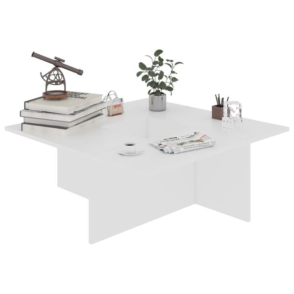 vidaXL Konferenční stolek bílý 79,5 x 79,5 x 30 cm dřevotříska