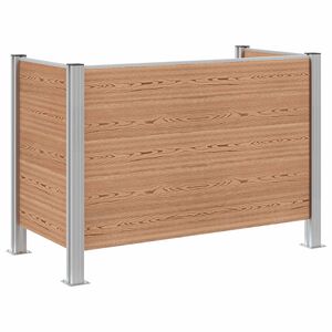 vidaXL Plot pro popelnice Hněd&aacute; 161 x 85 x 115 cm Hlin&iacute;k a WPC